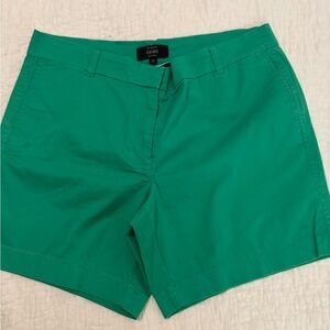 J. Crew Chino Shorts Green. Size 12 6”